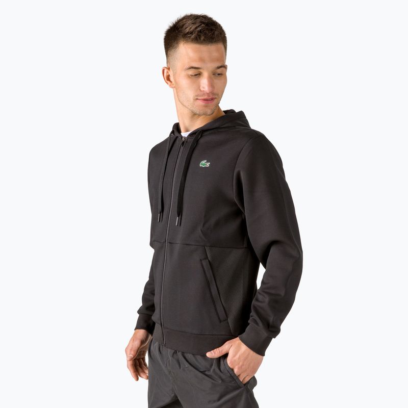 Lacoste pánska tenisová mikina čierna SH9676