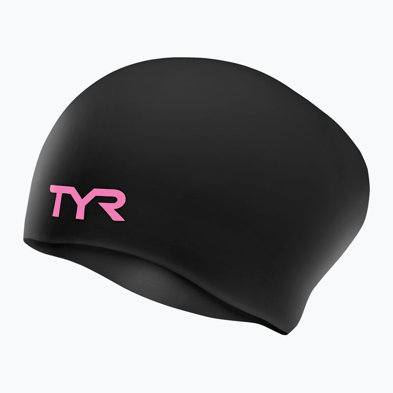 Plavecká čiapka TYR Wrinkle-Free čierno-ružová LCSLB_121 3