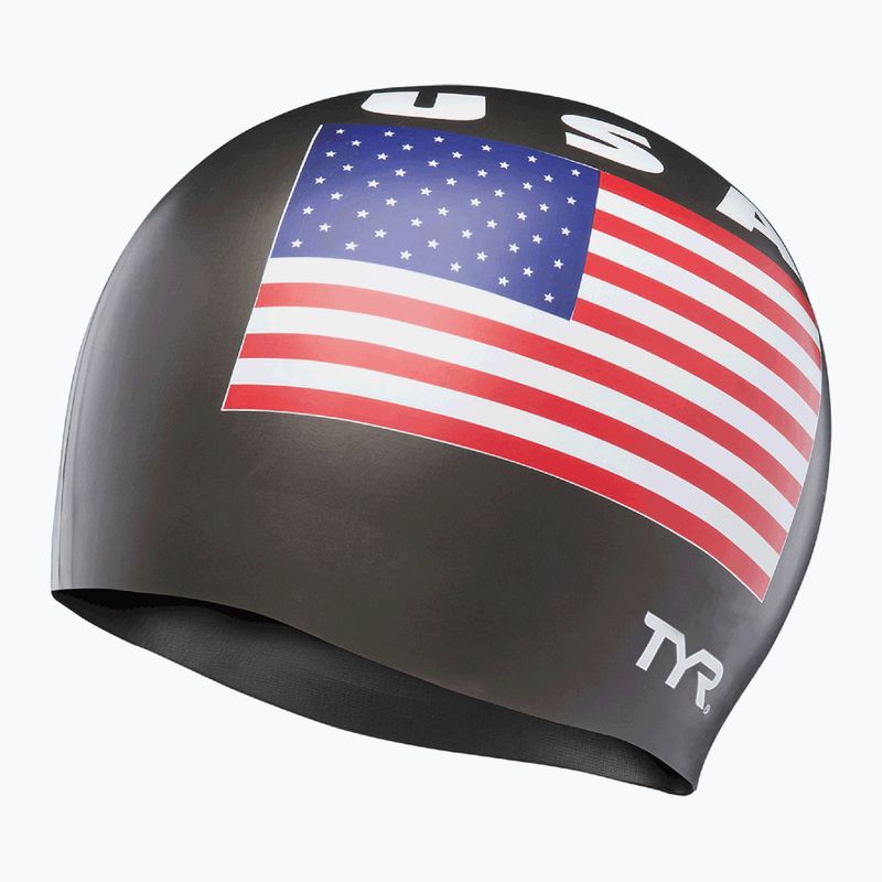 Plavecká čiapka TYR USA Silicone black