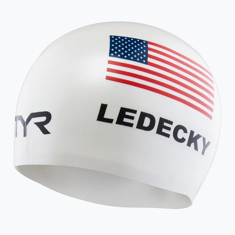 Plavecká čiapka TYR Ledecky Silicone white