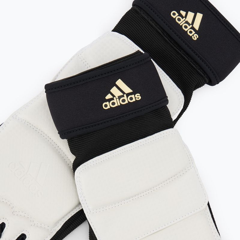 Chrániče nôh pre teakwondo adidas WT white/ black 5