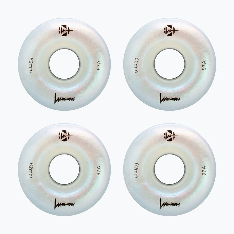 Kolieska na in-line korčule FR Skates Luminous Led Quad Wheel 62mm/97A X4 white pearl 2
