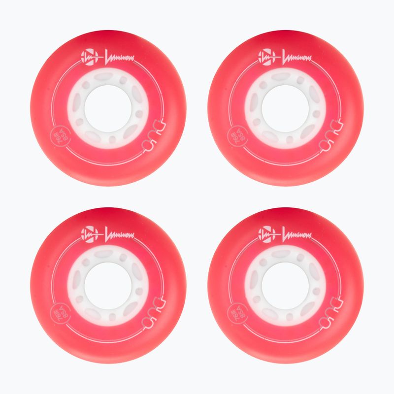 Kolieska na in-line korčule Luminous Led Wheels Duo 76mm/85A X4 red/blue 2
