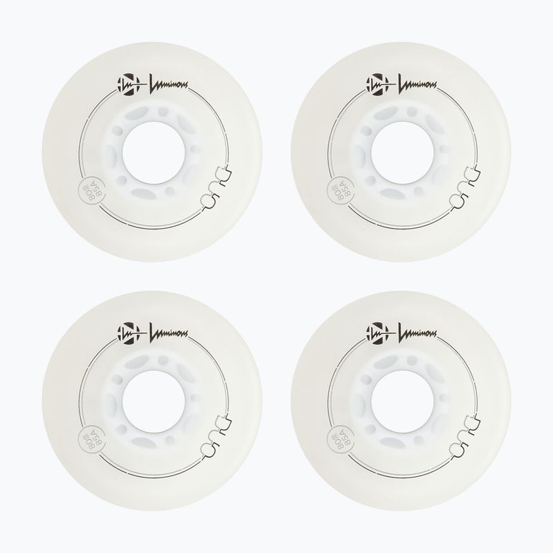 Kolieska na in-line korčule Luminous Led Wheels Duo 80mm/85A X4 white/red 2