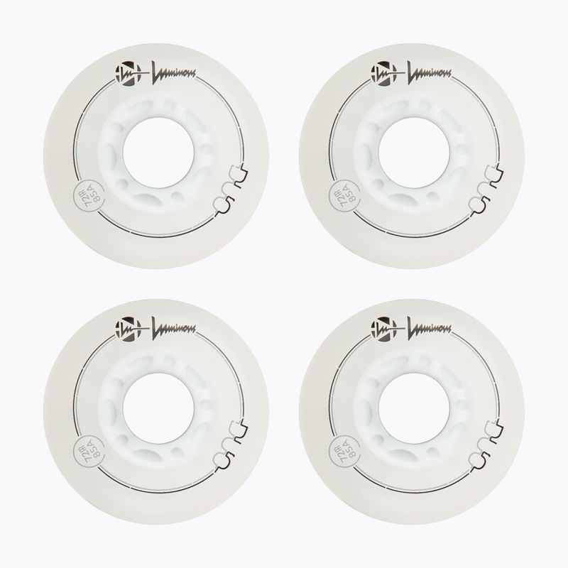 Kolieska na in-line korčule Luminous Led Wheels Duo 72mm/85A X4 white/red 2