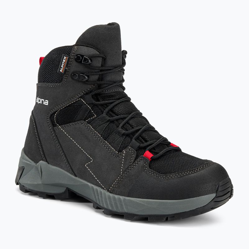 Pánske trekingové topánky Alpina Tracker Mid black/grey