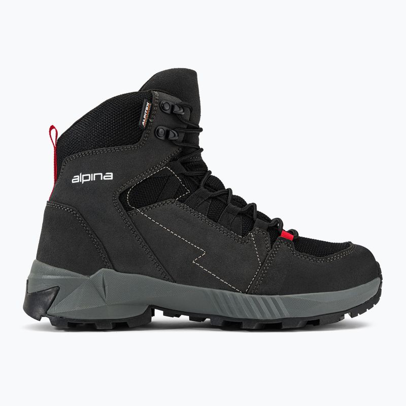 Pánske trekingové topánky Alpina Tracker Mid black/grey 2