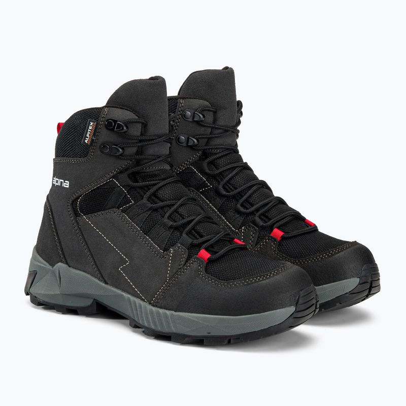 Pánske trekingové topánky Alpina Tracker Mid black/grey 4