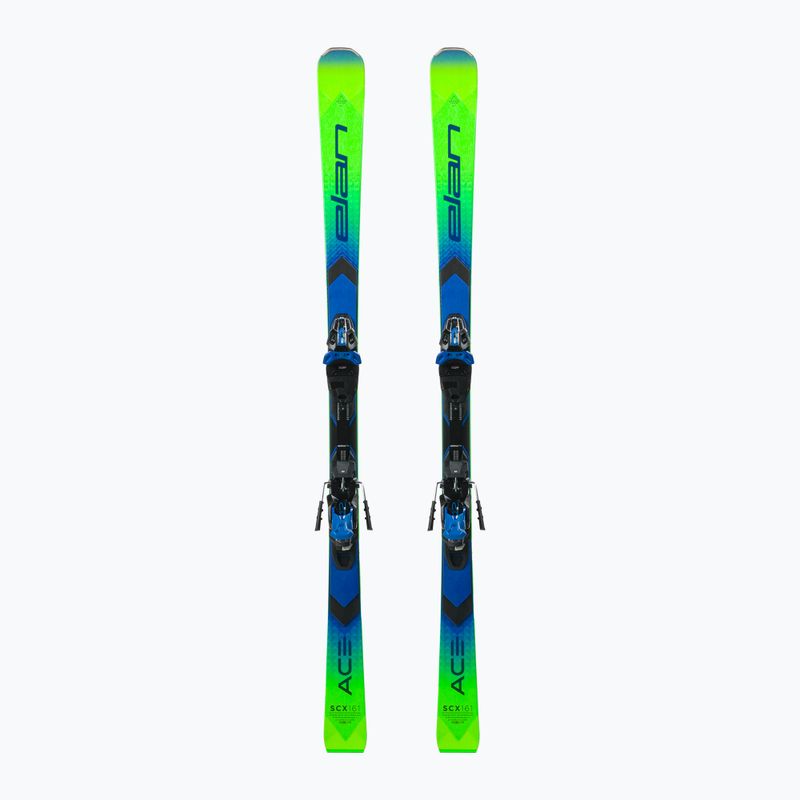 Zjazdové lyže Elan Ace SCX Fusion + EMX 12 green-blue AAJHRC21