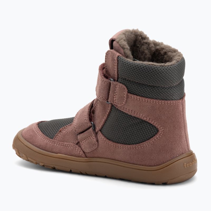 Detské snehové barefoot topánky Froddo Tex Winter grey/pink 3
