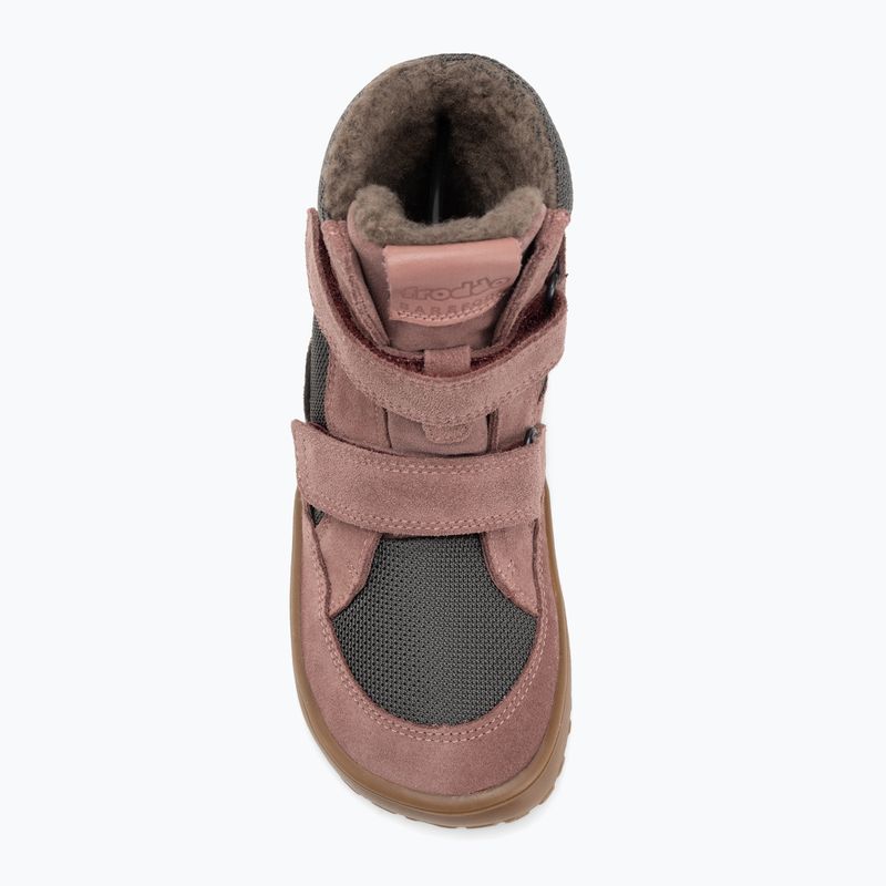 Detské snehové barefoot topánky Froddo Tex Winter grey/pink 5