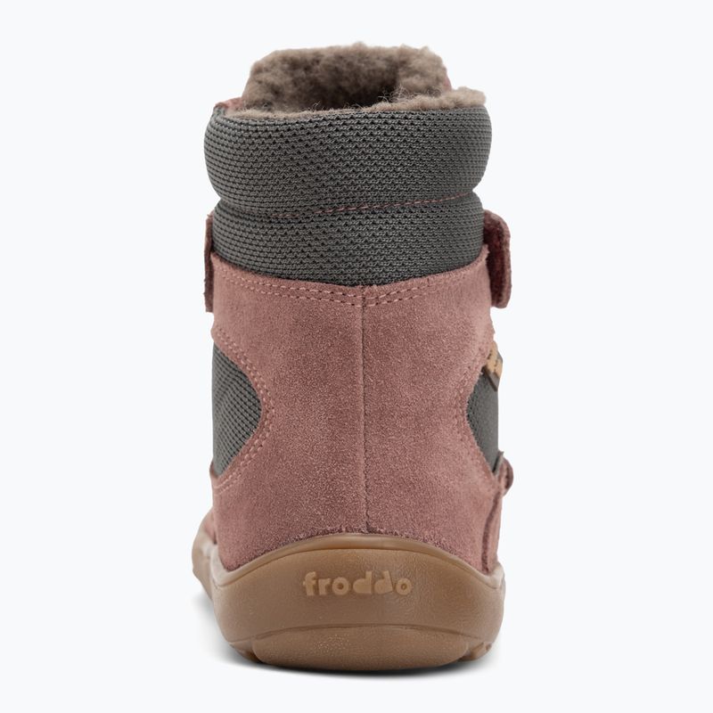 Detské snehové barefoot topánky Froddo Tex Winter grey/pink 6