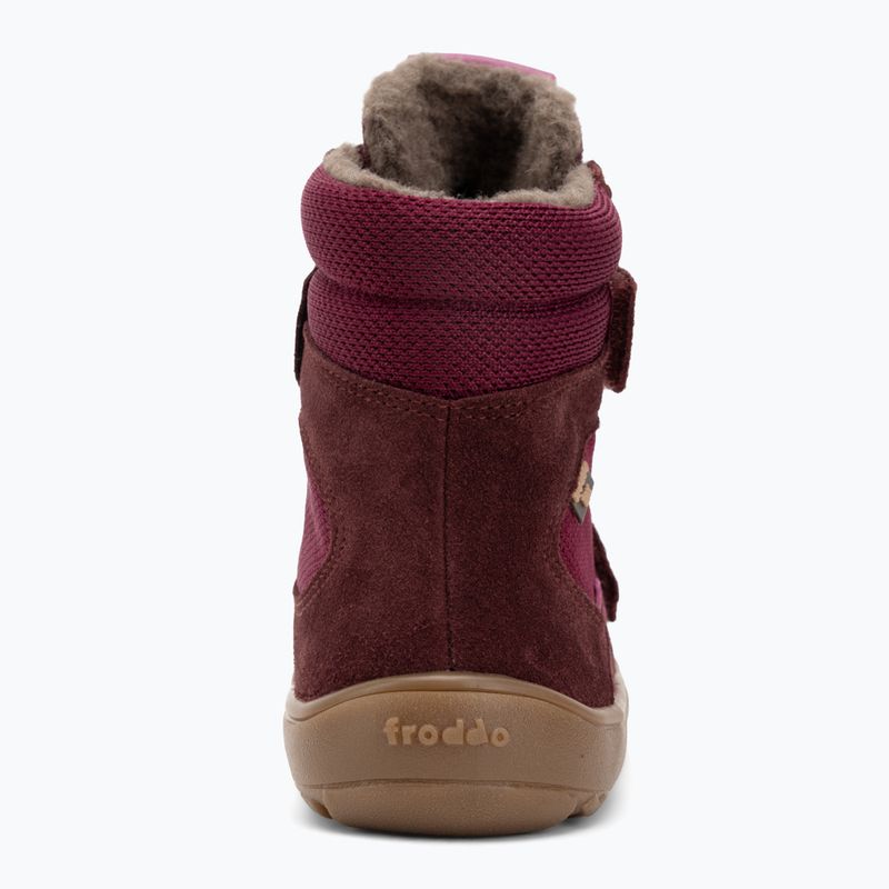 Detské snehové barefoot topánky Froddo Tex Winter bordeaux 6