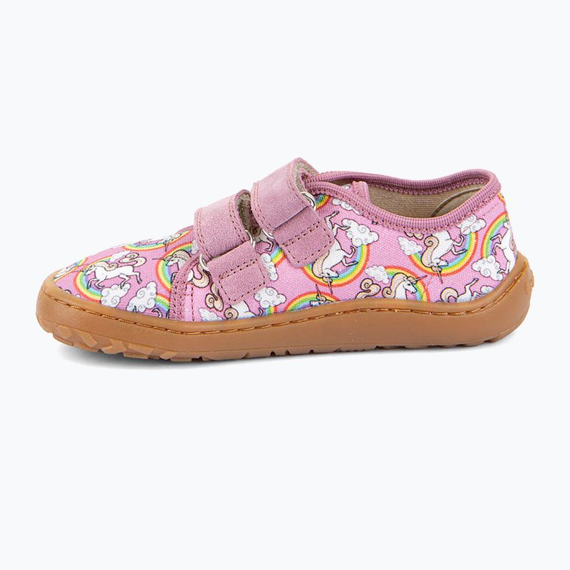 Detské barefoot topánky Froddo Canvas white/pink 2