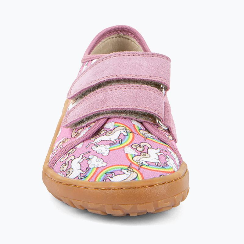 Detské barefoot topánky Froddo Canvas white/pink 3