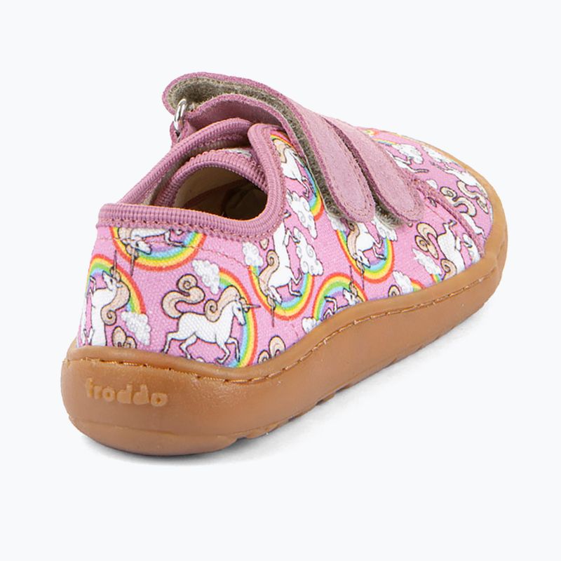 Detské barefoot topánky Froddo Canvas white/pink 4