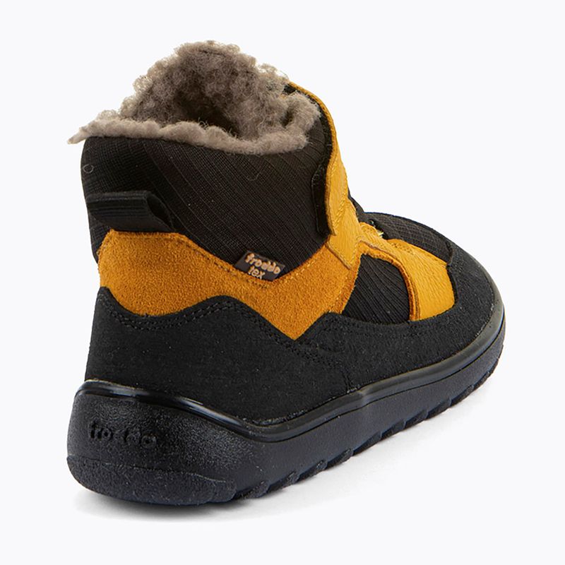 Detské barefoot snehule Froddo Barefoot Up Path Tex black/yellow 5