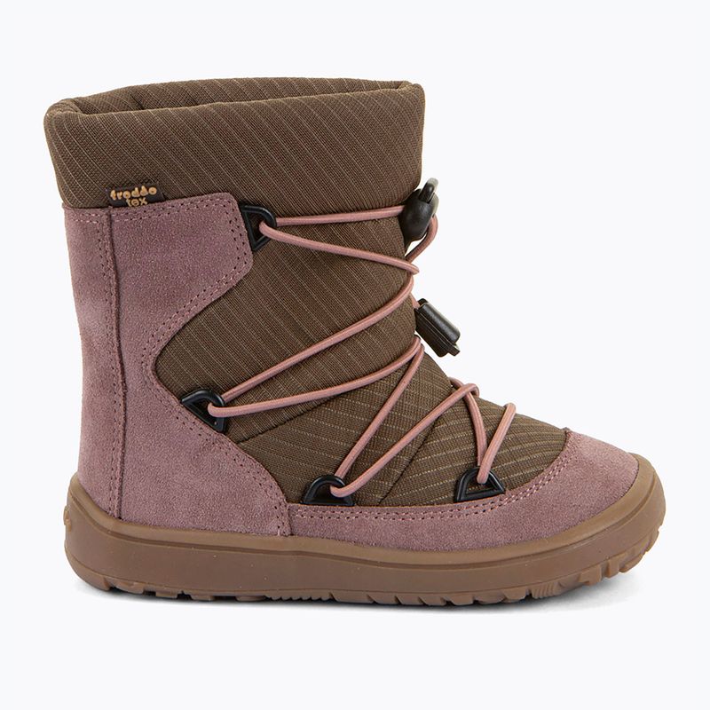 Detské barefoot snehule Froddo Barefoot Tex Track Wool dark pink