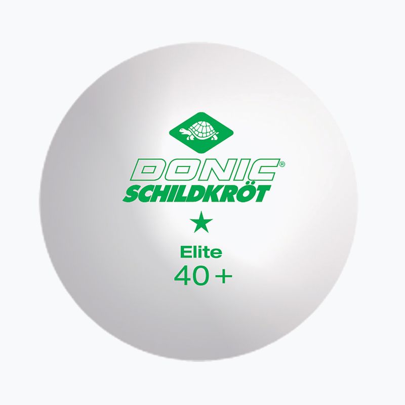 Donic-Schildkröt 1-Star Elite Poly 40+ 6 ks loptičiek na stolný tenis biela/oranžová 2