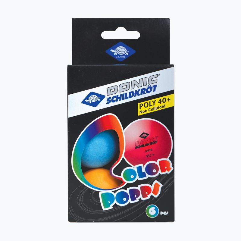 Donic-Schildkröt Colour popps Poly 40+ 6ks viacfarebných loptičiek na stolný tenis 8