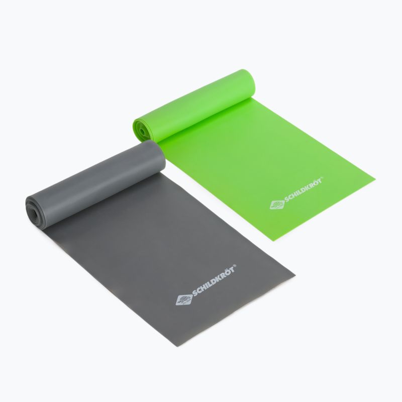 Schildkröt Sada 2 gumových odporových pásov na cvičenie čierna a zelená 960120 2