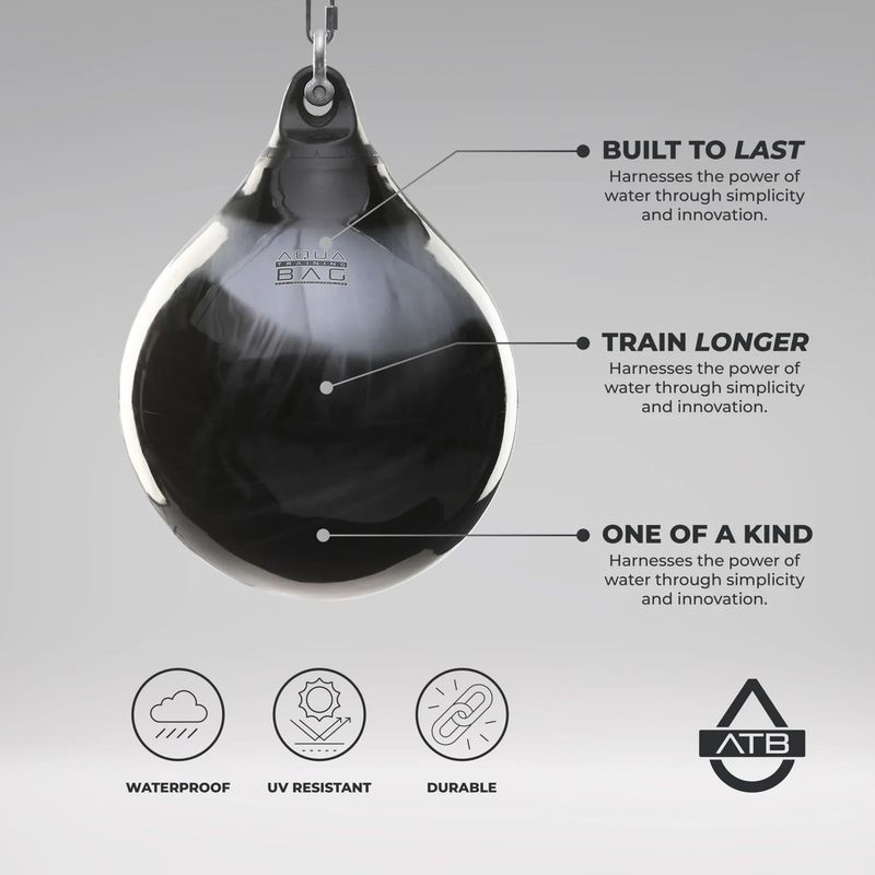 Boxovacia hruška Aqua Training Bag Punching Bag 18" black/silver 4
