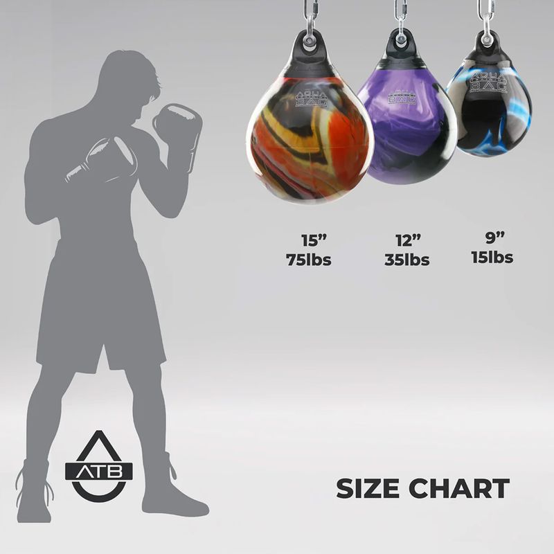 Boxovacia hruška Aqua Training Bag Energy Punching Bag 15" blue 9