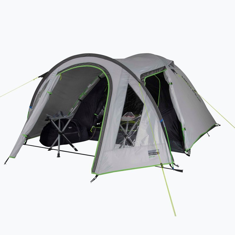 Kempingový stan High Peak pre 4 osoby Kira sivá 10373 6
