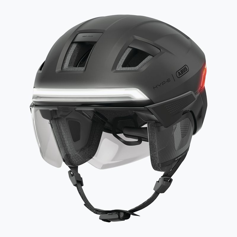 Cyklistická prilba so smerovkami ABUS Hyp-e Ace volcano titán