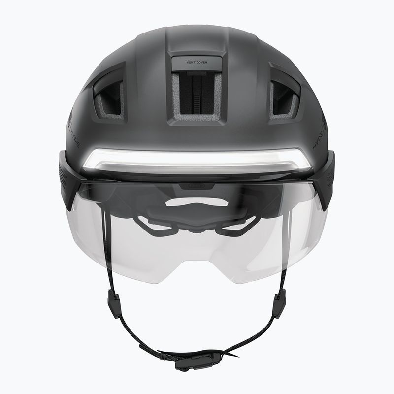 Cyklistická prilba so smerovkami ABUS Hyp-e Ace volcano titán 4