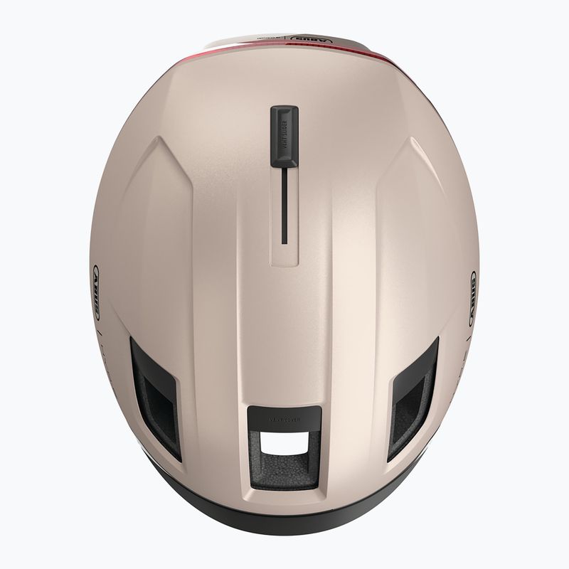 Cyklistická prilba s ukazovateľmi smeru ABUS Hyp-E champagne gold 7