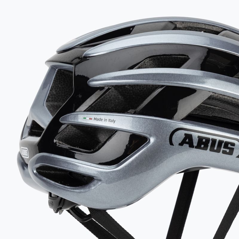 Cyklistická prilba ABUS Airbreaker 2.0 graphite silver 7