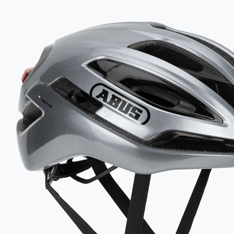 Cyklistická prilba ABUS Taipan LED graphite silver 8
