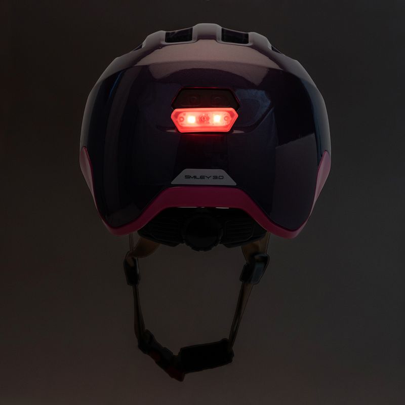 Detská cyklistická prilba ABUS Smiley 3.0 ACE LED royal purple 8