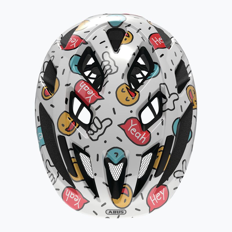 Detská cyklistická prilba ABUS Smooty 2.0 white smiley 4