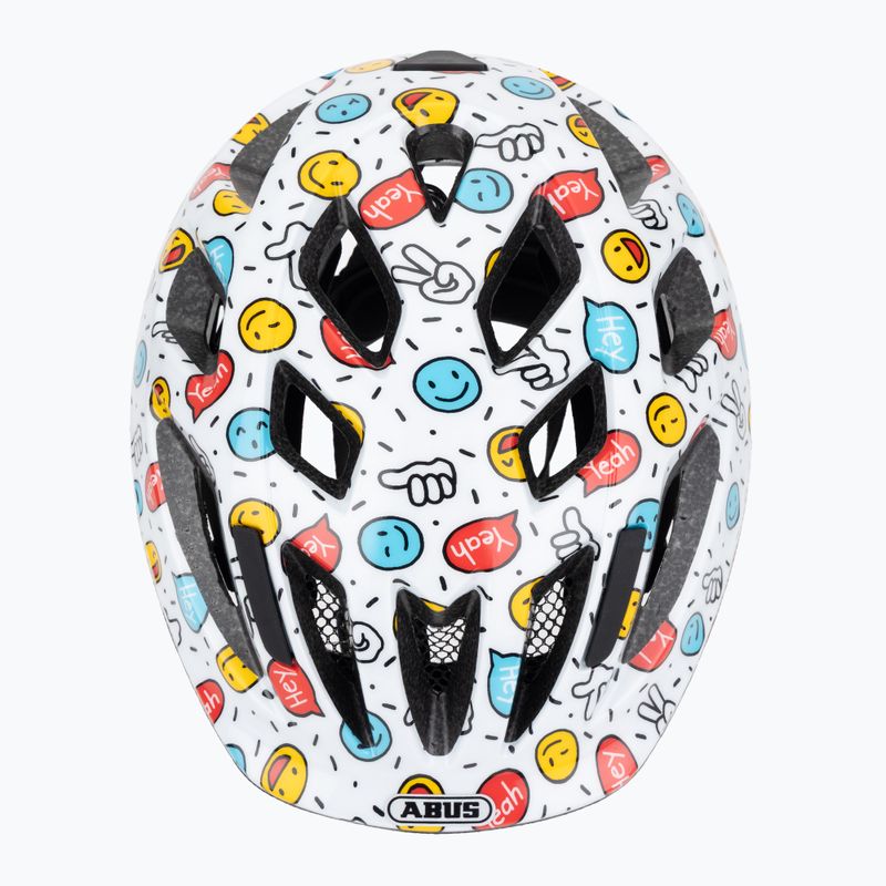 Detská cyklistická prilba ABUS Smooty 2.0 white smiley 6
