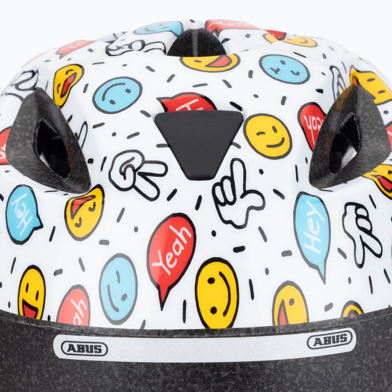 Detská cyklistická prilba ABUS Smooty 2.0 white smiley 7