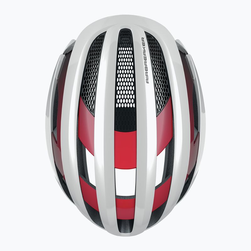 Cyklistická prilba ABUS AirBreaker bielo-červená 86836 9