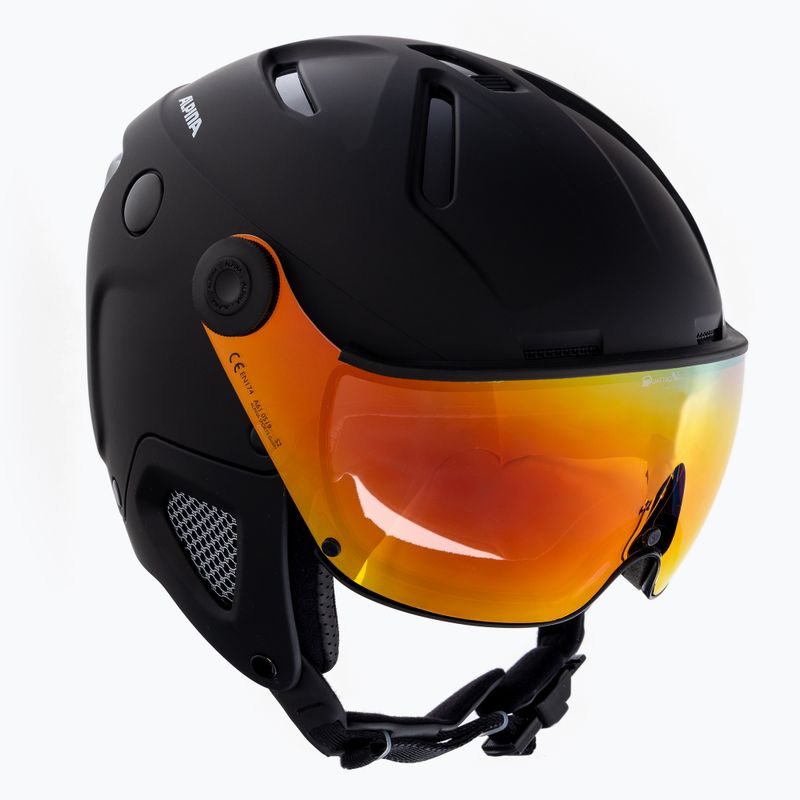Lyžiarska prilba Alpina Attelas Visor QVM black matte
