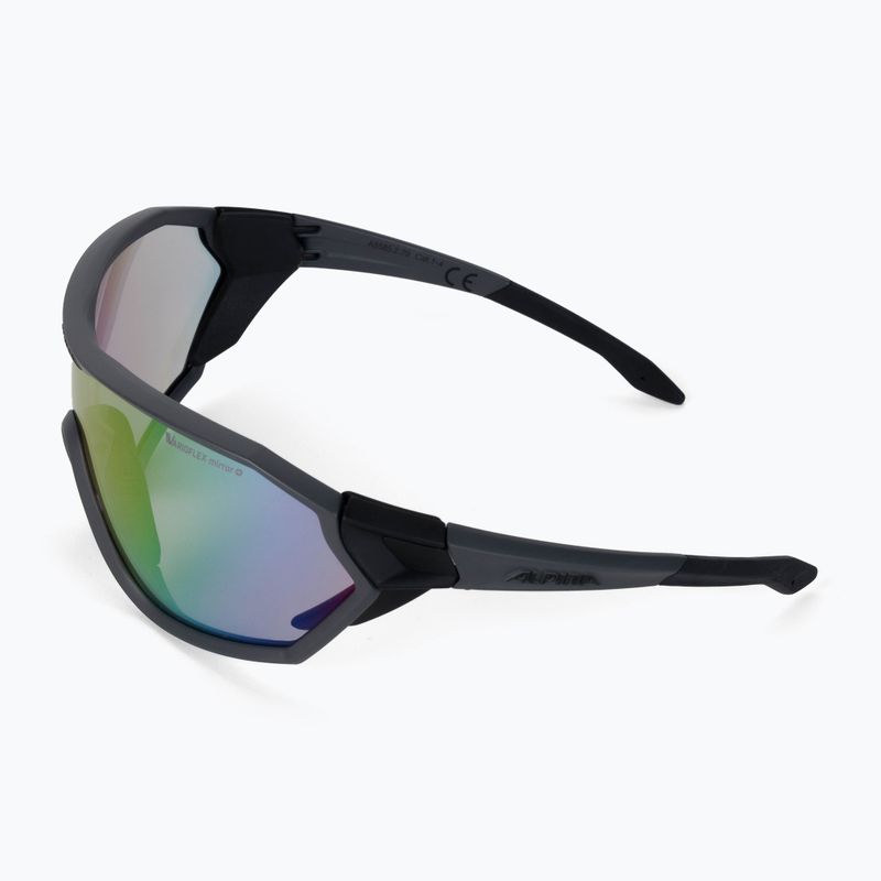Cyklistické okuliare Alpina S-Way VM coal matt black/rainbow mirror 4