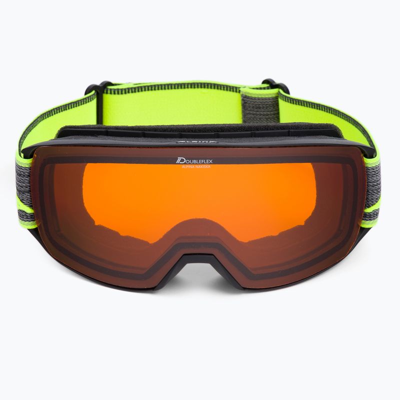 Lyžiarske okuliare Alpina Nakiska black-neon/dh 2