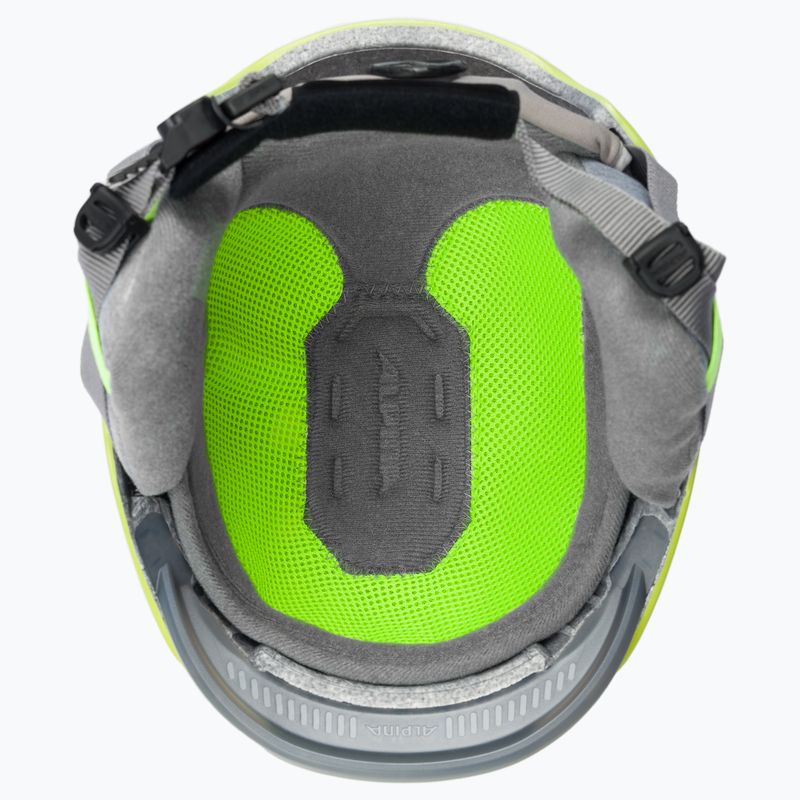 Detské lyžiarske prilby Alpina Grand Jr neon yellow 5