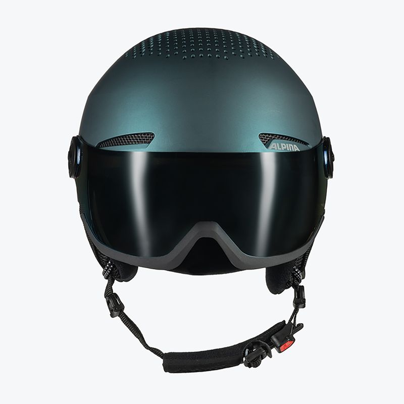 Lyžiarska prilba Alpina Arber Visor Q Lite petrol/green matt 4