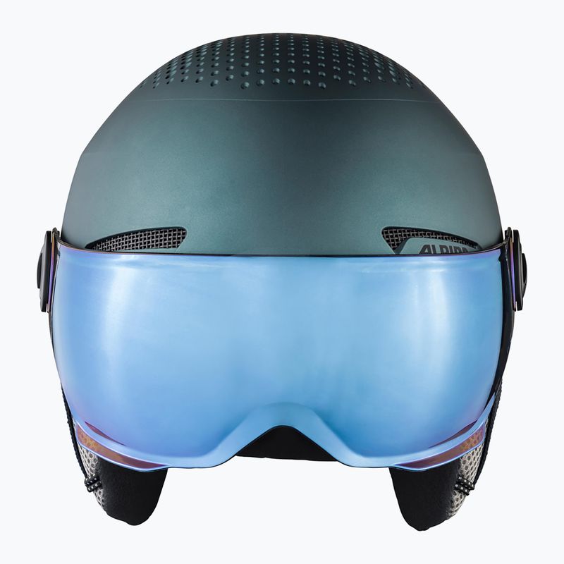 Lyžiarska prilba Alpina Arber Visor Q Lite petrol/green matt 11