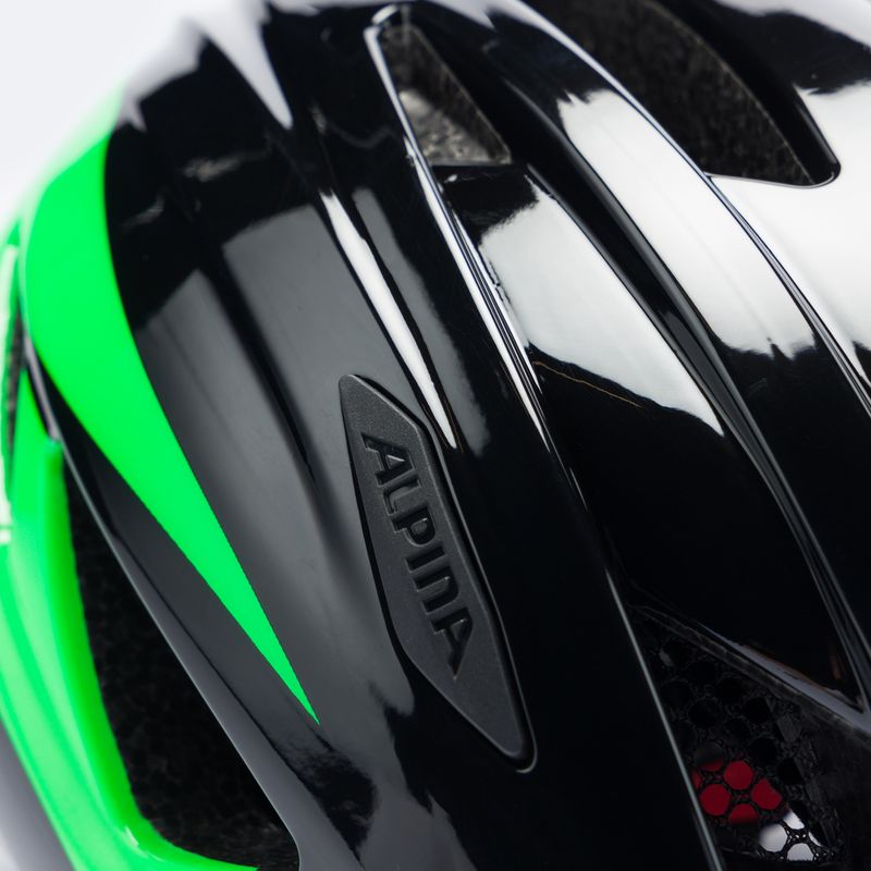 Detská cyklistická prilba Alpina Pico black/green gloss 7