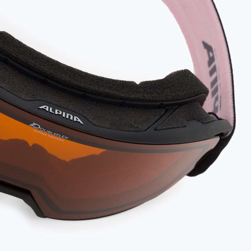 Lyžiarske okuliare Alpina Nakiska black/rose matt/orange 5