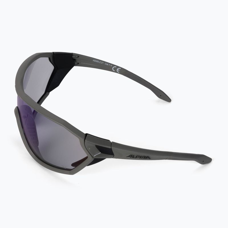 Cyklistické okuliare Alpina S-Way VM moon-grey matt/blue mirror 4
