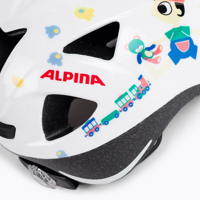 Detská cyklistická prilba Alpina Ximo white bear gloss 7