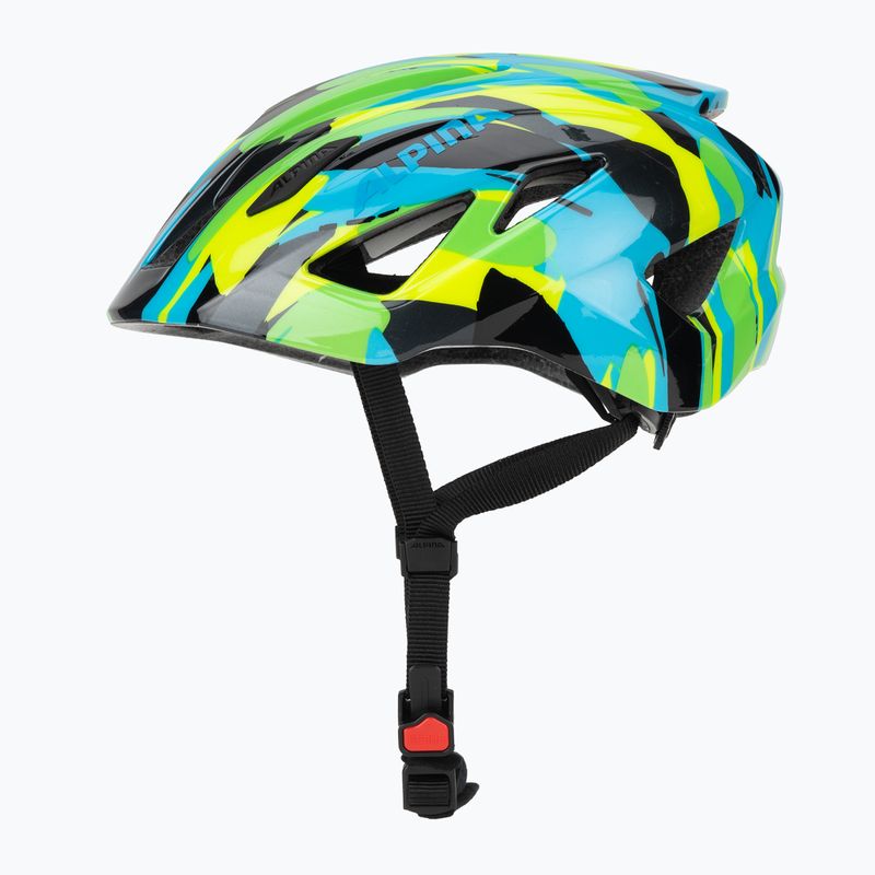 Detská cyklistická prilba Alpina Pico neónovo green/blue/gloss 3
