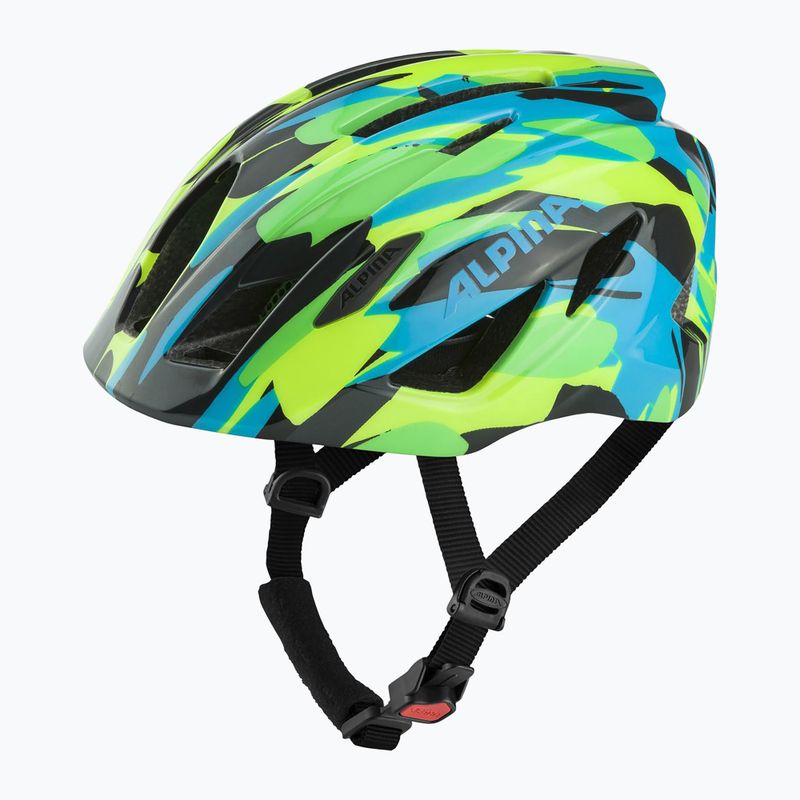 Detská cyklistická prilba Alpina Pico neónovo green/blue/gloss